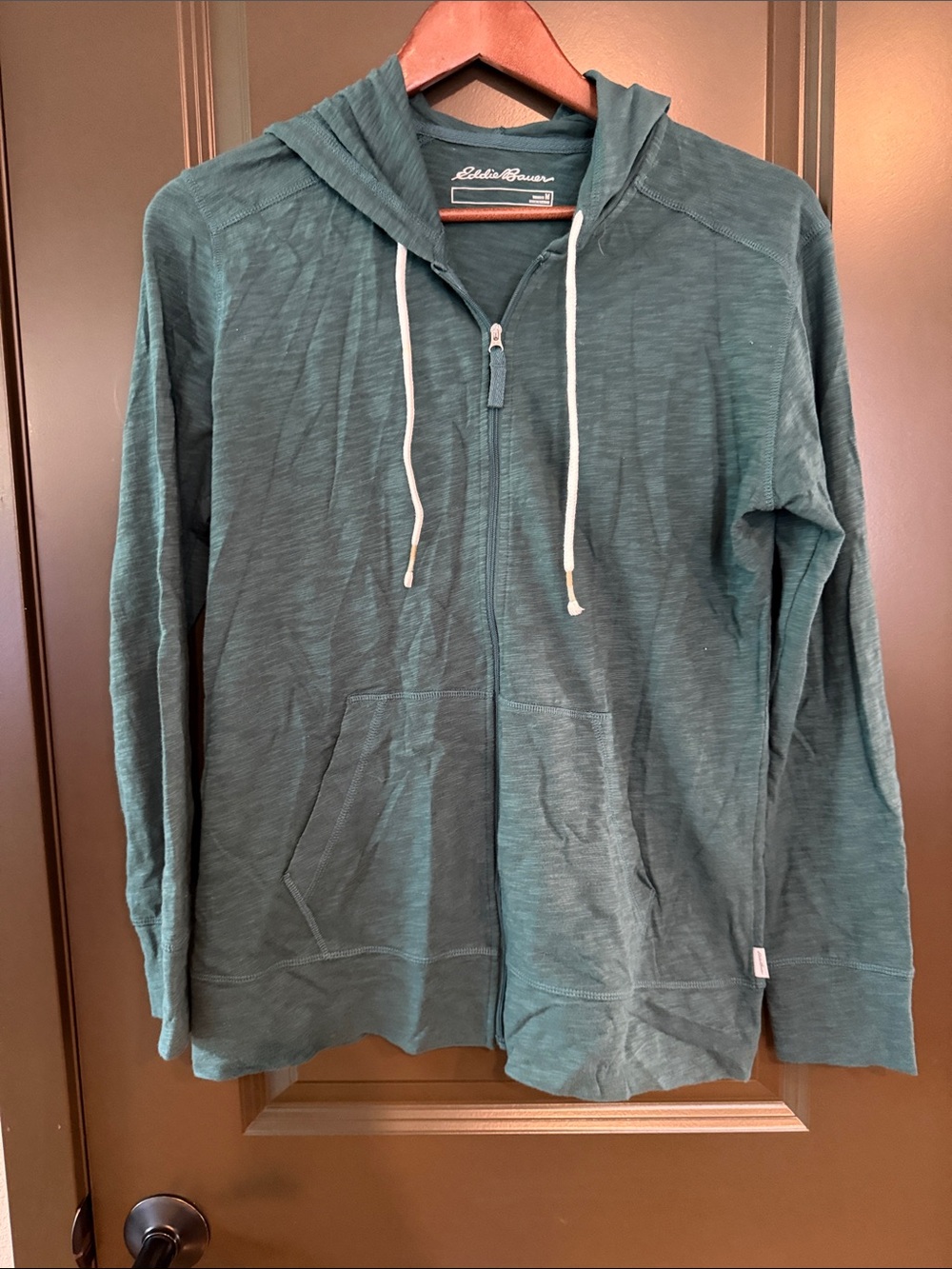 Eddie Bauer Teal Green Full-Zip Hoodie Sweater